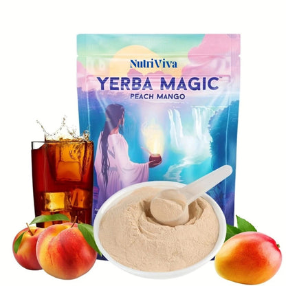 3X Yerba Magic Yerba Mate Instant Tea Powder - Peach Mango Flavors - 30 Servings