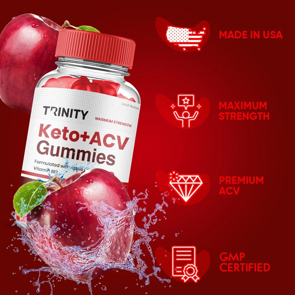 Trinity Keto Gummies, Trinity Keto Gummies SS Trinity Keto ACV Gummies, Advanced Apple Cider Vinegar Gummy Official (5 Pack)