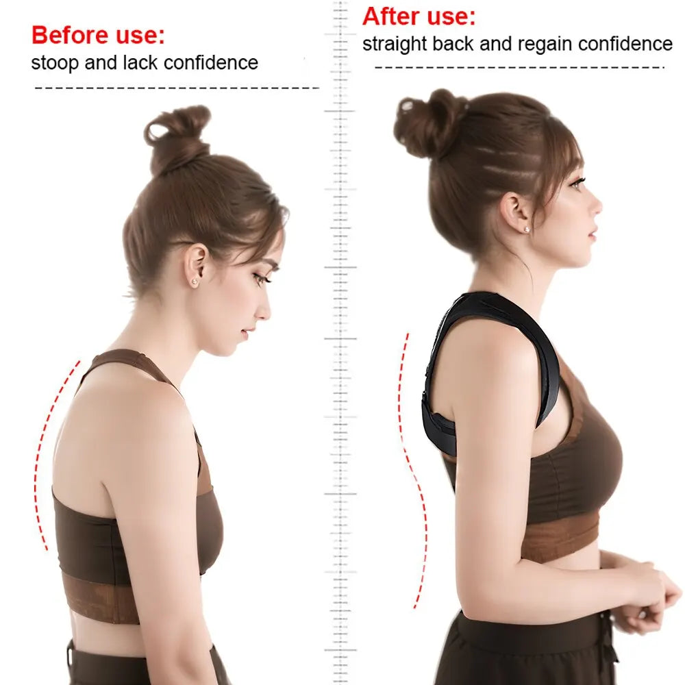 Posture Corrector Unisex Adjustable for Clavicle Support Providing Pain Relief for Neck Back Shoulder Reshape Your Body 1PC