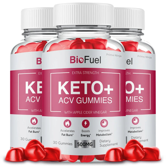 Biofuel Keto ACV Gummies, Biofuel Keto Gummies, Biofuel Gummies Apple Cider Vinegar Gummy Dietary Supplement (3 Pack)