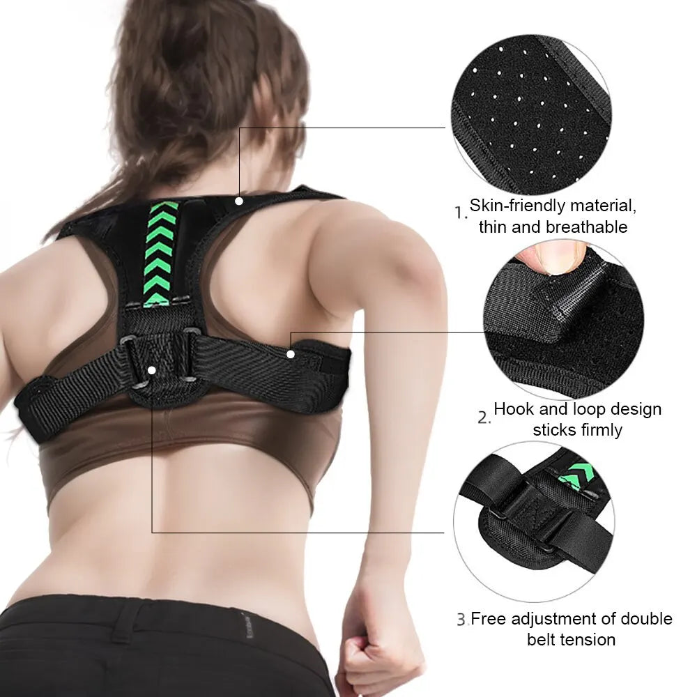 Posture Corrector Unisex Adjustable for Clavicle Support Providing Pain Relief for Neck Back Shoulder Reshape Your Body 1PC